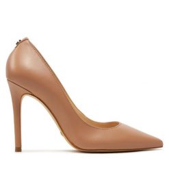Szpilki Guess. Brązowe szpilki Guess, z aplikacjami, bez obcasa, na szpilce, bez zapięcia. Za 759.99 zł.