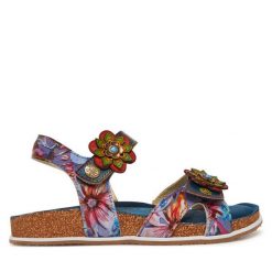 Sandały Laura Vita. Czerwone sandały Laura Vita, bez wzorów, bez obcasa, na płaskiej podeszwie, bez zapięcia. Za 409.99 zł.