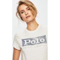 Polo Ralph Lauren - Top. Białe koszulki polo Polo Ralph Lauren, m, bez wzorów, z bawełny, bez kołnierzyka, bez ramiączek. W wyprzedaży za 199.90 zł.