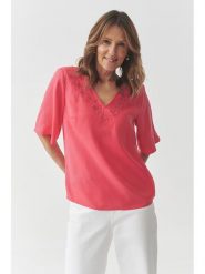 TATUUM Bluzka w kolorze różowym rozmiar: 38. Różowe bluzki Tatuum, bez wzorów, z lyocellu, bez kołnierzyka, bez ramiączek. Za 141.85 zł.