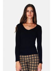 ASSUILI Koszulka w kolorze czarnym rozmiar: 40. Czarne bluzki Assuili, bez wzorów, klasyczne, bez kołnierzyka, bez ramiączek. Za 96.83 zł.