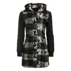 Desigual płaszcz damski Nadia 36 szary. Szare płaszcze Desigual, bez wzorów, bez kaptura. W wyprzedaży za 499.00 zł.