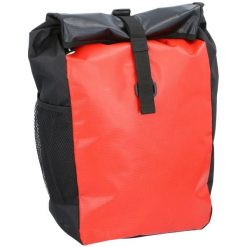 Jednostronna wodoszczelna torba rowerowa na bagażnik Dunlop. Czerwone torby na ramię Dunlop, bez wzorów, z materiału, na ramię, duże, bez dodatków. Za 35.95 zł.