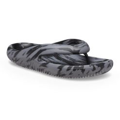 Japonki Crocs Mellow Marbled Recovery. Szare klapki Crocs, bez wzorów, bez obcasa. Za 109.99 zł.