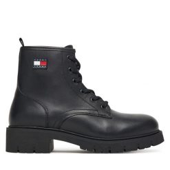 Trapery Tommy Jeans. Czarne trapery i śniegowce Tommy Jeans, z jeansu. Za 699.99 zł.