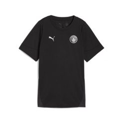 Damska koszulka treningowa Manchester City PUMA Black Silver Metallic. Czarne bluzki Puma, l, bez wzorów, sportowe, bez kołnierzyka, bez ramiączek. Za 219.00 zł.