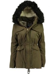 Geographical Norway Parka "Celeste" w kolorze oliwkowym rozmiar: L. Brązowe parki Geographical Norway, l, bez kaptura. Za 259.74 zł.