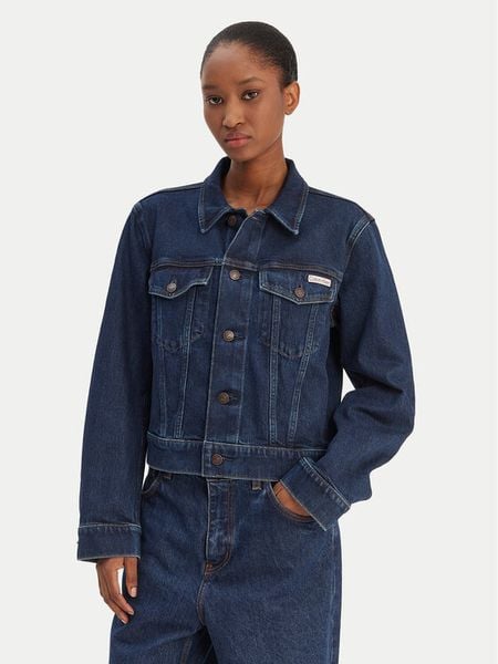 Calvin Klein Jeans Kurtka jeansowa Classic LV047E903G Granatowy Regular Fit. Niebieskie kurtki Calvin Klein Jeans, m, bez wzorów, z bawełny, bez kaptura. Za 489.99 zł.