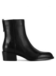 Gino Rossi Botki GLC5642-6 Czarny. Czarne botki Gino Rossi, bez wzorów, ze skóry, bez obcasa, na słupku, bez zapięcia. Za 439.99 zł.