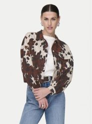 ONLY Koszula Canny 15358626 Brązowy Regular Fit. Brązowe koszule Only, m, bez wzorów, z bawełny, bez kołnierzyka, bez ramiączek. Za 119.99 zł.