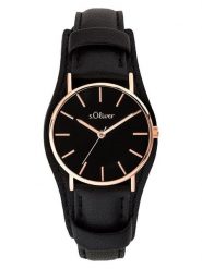 S.Oliver Zegarek kwarcowy w kolorze różowozłoto-czarnym rozmiar: onesize. Czarne, analogowe zegarki S.Oliver, metalowe. Za 173.99 zł.