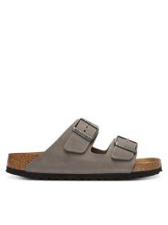 Birkenstock Klapki Arizona Sfb 1013645 Szary. Szare klapki Birkenstock, bez wzorów, ze skóry, bez obcasa. Za 579.99 zł.