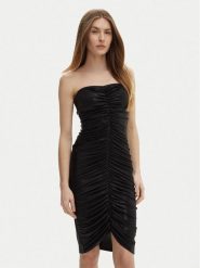 NORMA KAMALI Sukienka koktajlowa ST3243LMD89001 Czarny Slim Fit. Czarne sukienki Norma Kamali, s, bez wzorów, z syntetyku, wizytowe, bez kołnierzyka, bez ramiączek. Za 619.99 zł.