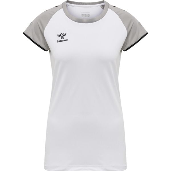Koszulka damska Hummel hmlhmlCORE volley stretch. Białe bluzki Hummel, m, bez wzorów, sportowe, bez kołnierzyka, bez ramiączek. Za 147.00 zł.