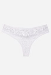Szare Majtki Stringi z Bawełną Ozdobione Koronką Thelanthe. Szare stringi Born2be, z aplikacjami, z bawełny. Za 9.99 zł.