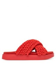 Inuikii Klapki Woven 1004.003.0062 Czerwony. Czerwone klapki Inuikii, bez wzorów, z materiału, bez obcasa. Za 859.99 zł.