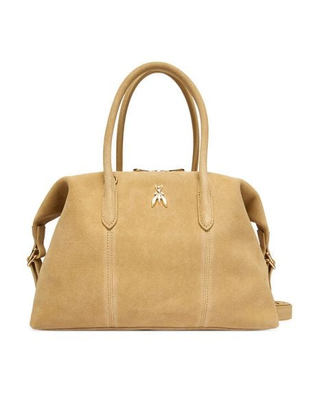 Patrizia Pepe Torebka 2B0145/L152-B880 Beżowy. Brązowe torebki klasyczne Patrizia Pepe, bez wzorów, ze skóry, bez dodatków. Za 1,579.00 zł.