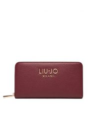 Liu Jo Duży Portfel Damski Ecs Xl Zip Around AF5170 E0058 Bordowy. Czerwone portfele Liu Jo, bez wzorów, ze skóry. Za 299.99 zł.