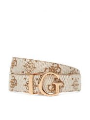 Guess Pasek Damski BW9268 P5330 Biały. Białe paski Guess, z aplikacjami, ze skóry. Za 189.99 zł.