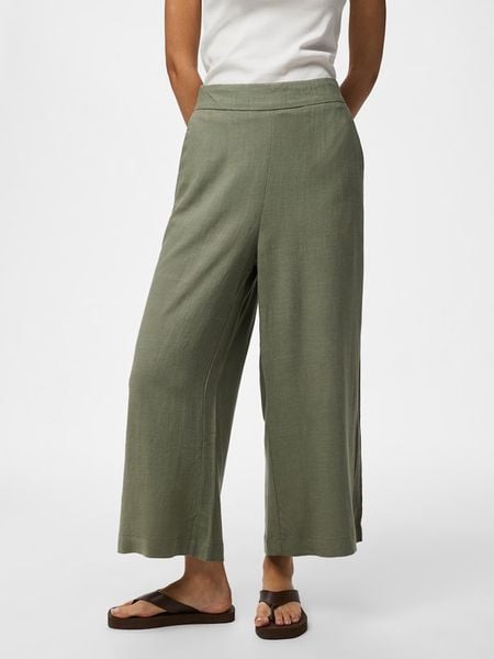 Pieces Spodnie w kolorze khaki rozmiar: XL. Brązowe spodnie materiałowe Pieces, na co dzień, xl, bez wzorów, z materiału. Za 89.95 zł.