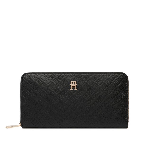 Portfel Tommy Hilfiger. Czarne portfele TOMMY HILFIGER, bez wzorów. Za 262.99 zł.