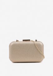 Złota Brokatowa Torebka Typu Kopertówka Nerivine. Żółte torby na ramię Renee, bez wzorów, z jeansu, eleganckie, na ramię, bez dodatków. Za 74.99 zł.