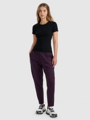 4F Spodnie dresowe damskie - fioletowe XS. Fioletowe spodnie dresowe 4f, xs, bez wzorów, z dresówki. Za 189.99 zł.
