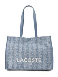 Lacoste Torebka NU5311HK Niebieski. Niebieskie shopper Lacoste, bez wzorów, z materiału, bez dodatków. Za 771.99 zł.