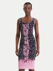 Versace Jeans Couture Sukienka codzienna 80HAO9P6 JS546 Różowy Slim Fit. Czerwone sukienki Versace Jeans Couture, na co dzień, bez wzorów, z jeansu, bez kołnierzyka, bez ramiączek, proste. Za 1,309.00 zł.