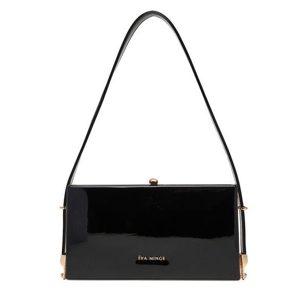 Torebka Eva Minge. Czarne torebki klasyczne Eva Minge, bez wzorów, bez dodatków. Za 199.99 zł.