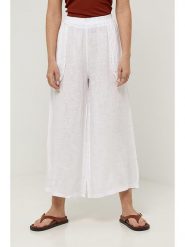 Rodier Lin Lniane spodnie w kolorze białym rozmiar: XL/XXL. Białe spodnie materiałowe Rodier Lin, xl, bez wzorów, ze lnu, z podwyższonym stanem. Za 189.95 zł.