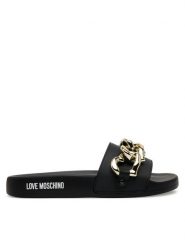 LOVE MOSCHINO Klapki JA28132G1MI16000 Czarny. Czarne klapki Love Moschino, bez wzorów, z tworzywa sztucznego, bez obcasa. Za 489.99 zł.
