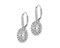 Kolczyki z białego złota z diamentami - SI1/G - 2,70 ct - próba 750. Białe kolczyki Apart, z diamentem, złote. Za 129,990.00 zł.