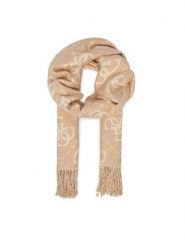 Guess Szalik AW5453 VIS03 Beżowy. Brązowe rękawiczki Guess, z aplikacjami, z bawełny. Za 199.99 zł.