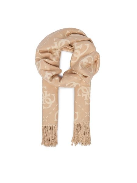 Guess Szalik AW5453 VIS03 Beżowy. Brązowe rękawiczki Guess, z aplikacjami, z bawełny. Za 199.99 zł.