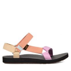Sandały Teva. Brązowe sandały Teva, bez wzorów, sportowe, bez obcasa, bez zapięcia. Za 189.99 zł.