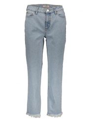 Guess Jeans Dżinsy - Mom fit - w kolorze błękitnym rozmiar: W24. Niebieskie jeansy Guess Jeans, z aplikacjami, z podwyższonym stanem. Za 83.62 zł.