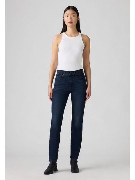 Levi's Dżinsy "724" - Regular fit - w kolorze granatowym rozmiar: W29/L30. Niebieskie jeansy Levi's®, l, z aplikacjami, z podwyższonym stanem. Za 254.95 zł.
