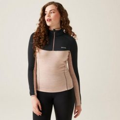 Bluza trekkingowa damska REGATTA Hepley. Czarne bluzy Regatta, bez wzorów, bez kaptura. W wyprzedaży za 171.50 zł.