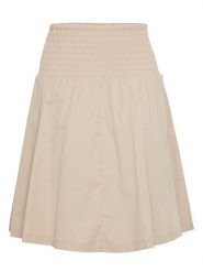 MOSS COPENHAGEN Spódnica "Lana" w kolorze beżowym rozmiar: XL. Brązowe spódnice Moss Copenhagen, xl, bez wzorów, z bawełny, midi, rozkloszowane. Za 131.74 zł.