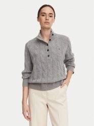 Tommy Hilfiger Sweter WW0WW52189 Szary Regular Fit. Szare swetry TOMMY HILFIGER, xl, bez wzorów, z wełny, bez ramiączek. Za 699.99 zł.