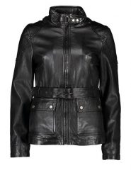 7eleven Skórzana kurtka "Kati" w kolorze czarnym rozmiar: 38. Czarne kurtki 7eleven, bez wzorów, ze skóry, bez kaptura. Za 355.78 zł.
