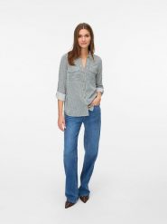 Vero Moda Koszula w kolorze biało-zielonym rozmiar: XL. Białe koszule Vero Moda, xl, bez wzorów, z wiskozy, bez kołnierzyka, bez ramiączek. Za 87.45 zł.