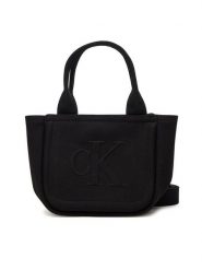 Calvin Klein Jeans Torebka Summer Canvas Mini Tote LV04K3160G Czarny. Czarne torebki klasyczne Calvin Klein Jeans, bez wzorów, z jeansu, bez dodatków. Za 219.99 zł.