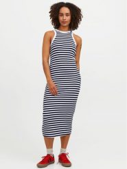 JJXX Sukienka letnia Forest 12249666 Granatowy Slim Fit. Niebieskie sukienki JJXX, na lato, m, bez wzorów, z bawełny, bez kołnierzyka, bez ramiączek. Za 119.99 zł.
