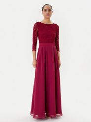 Swing Sukienka wieczorowa 5AI11800 Bordowy Regular Fit. Czerwone sukienki Swing, bez wzorów, z syntetyku, wizytowe, bez kołnierzyka, bez ramiączek. Za 969.99 zł.