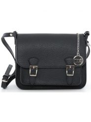 Mia Tomazzi Skórzana torebka "Ontani" w kolorze czarnym - 26 x 18 x 9 cm rozmiar: onesize. Czarne torby na ramię Mia Tomazzi, bez wzorów, z materiału, na ramię, bez dodatków. Za 260.99 zł.