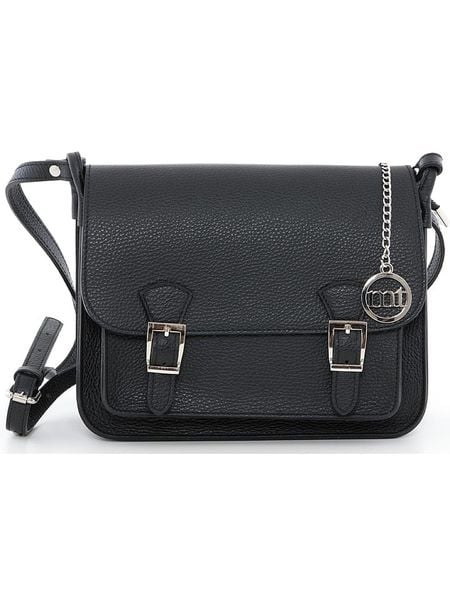 Mia Tomazzi Skórzana torebka "Ontani" w kolorze czarnym - 26 x 18 x 9 cm rozmiar: onesize. Czarne torby na ramię Mia Tomazzi, bez wzorów, z materiału, na ramię, bez dodatków. Za 260.99 zł.