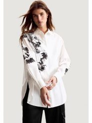 Desigual Koszula Orchid Lacroix 26SWCW29 Biały Oversize. Białe koszule Desigual, m, bez wzorów, z bawełny, bez kołnierzyka, bez ramiączek. Za 429.99 zł.