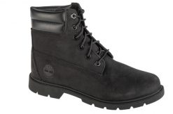 Trapery damskie, Linden Woods WP 6 Inch. Czarne trapery i śniegowce Timberland, z materiału, przed kolano. Za 599.99 zł.